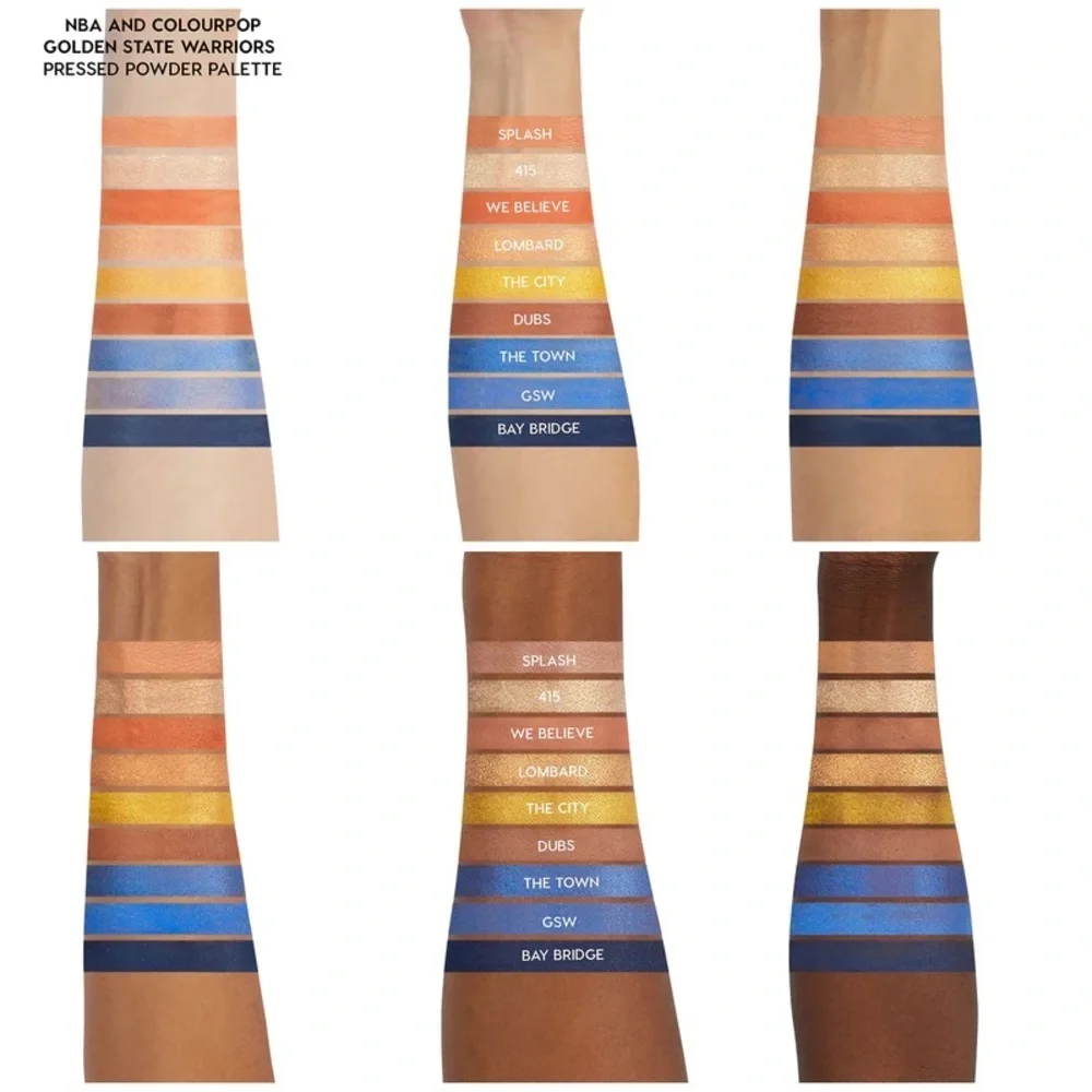 💙💛 Colourpop x NBA Golden State Warriors Pressed Powder Eyeshadow Palette